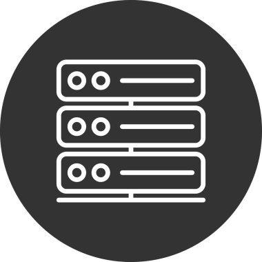 data sunucusu basit simge, vektör illüstrasyonu