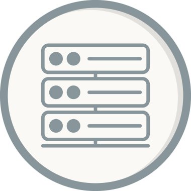 data sunucusu basit simge, vektör illüstrasyonu