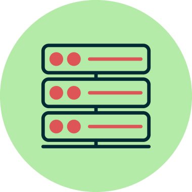 data sunucusu basit simge, vektör illüstrasyonu