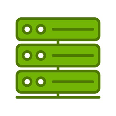 data sunucusu basit simge, vektör illüstrasyonu