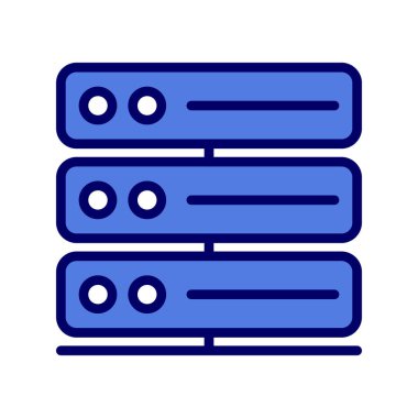 data sunucusu basit simge, vektör illüstrasyonu