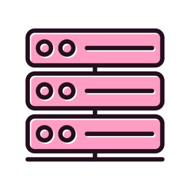 data sunucusu basit simge, vektör illüstrasyonu