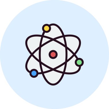 atom ağ ikonu vektör illüstrasyonu  