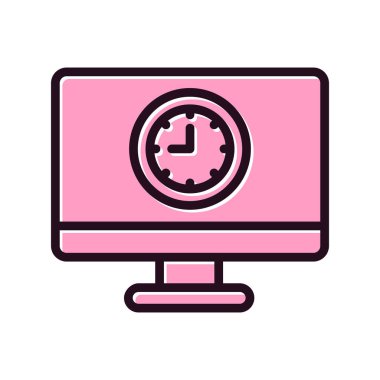 Bilgisayar. Web simgesi basit illüstrasyon