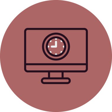 Bilgisayar. Web simgesi basit illüstrasyon