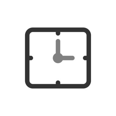 Kare saat simgesinin vektör illüstrasyonu