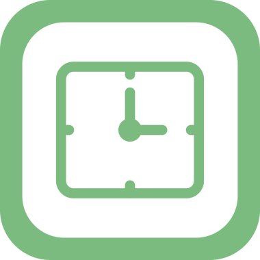 Kare saat simgesinin vektör illüstrasyonu