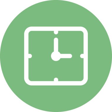 Kare saat simgesinin vektör illüstrasyonu