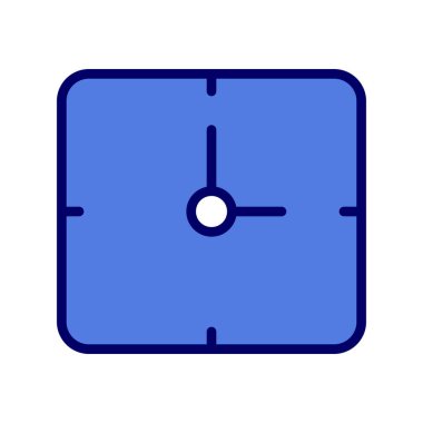 Kare saat simgesinin vektör illüstrasyonu