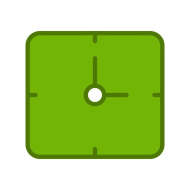 Kare saat simgesinin vektör illüstrasyonu