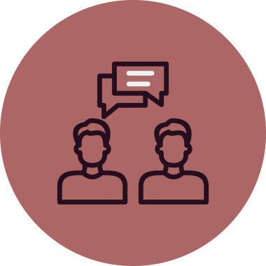 Vektör ince çizgi simgesi. Danışman.