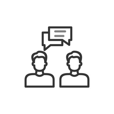 Vektör ince çizgi simgesi. Danışman.