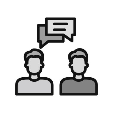 Vektör ince çizgi simgesi. Danışman.