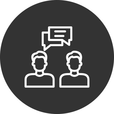 Vektör ince çizgi simgesi. Danışman.