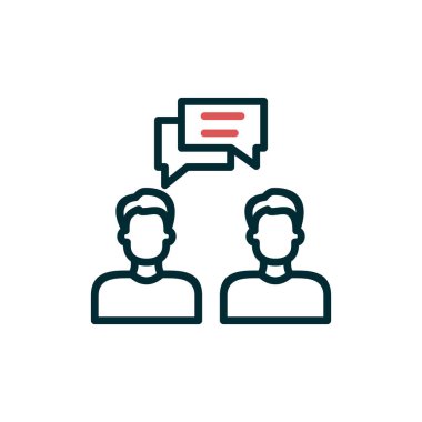 Vektör ince çizgi simgesi. Danışman.