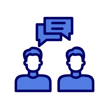 Sohbet ikonu vektör illüstrasyonu, Danışman 