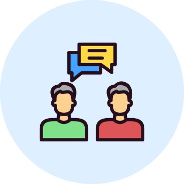 Sohbet ikonu vektör illüstrasyonu, Danışman 