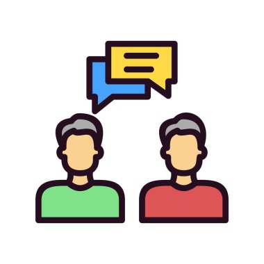 Sohbet ikonu vektör illüstrasyonu, Danışman 