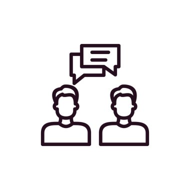 Sohbet ikonu vektör illüstrasyonu, Danışman 