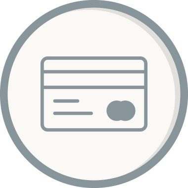 Kredi kartı simgesi, vektör illüstrasyonu 