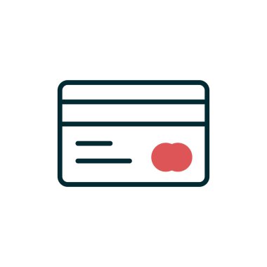 Kredi kartı simgesi, vektör illüstrasyonu 