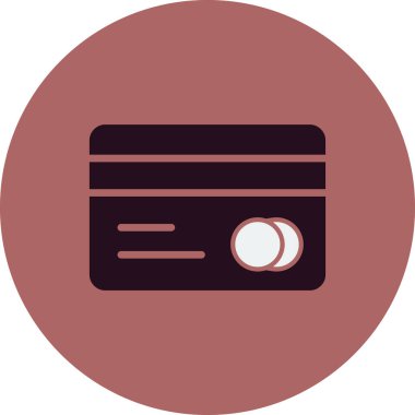 Kredi kartı simgesi, vektör illüstrasyonu 