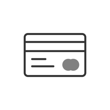 Kredi kartı simgesi, vektör illüstrasyonu 