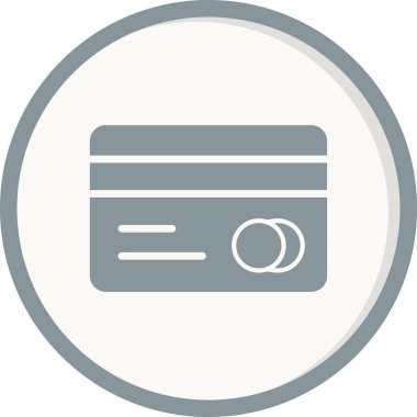 Kredi kartı simgesi, vektör illüstrasyonu 