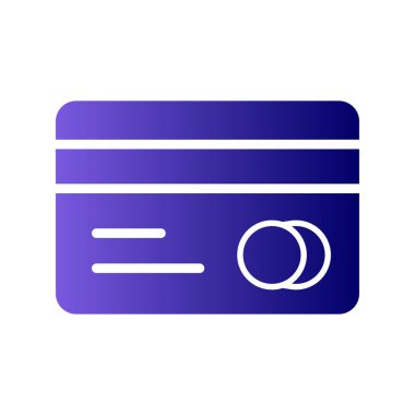 Kredi kartı simgesi, vektör illüstrasyonu 