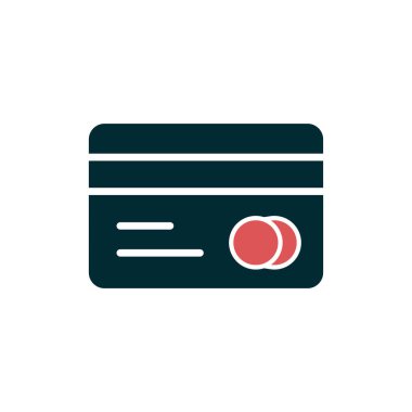 Kredi kartı simgesi, vektör illüstrasyonu 