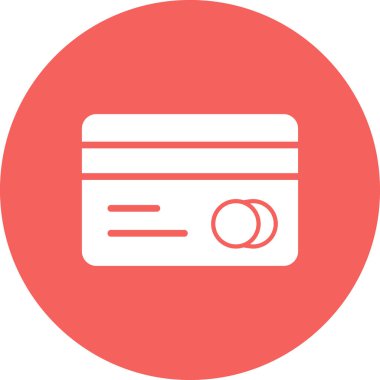 Kredi kartı simgesi, vektör illüstrasyonu 