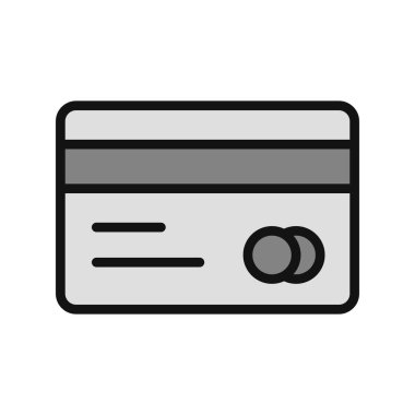 Kredi kartı simgesi, vektör illüstrasyonu 