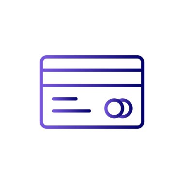 Kredi kartı simgesi, vektör illüstrasyonu 