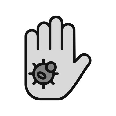 Kişisel ve ticari kullanım için vektör simgesi. Kirli El