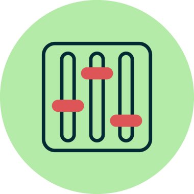 Dengeleyici. Web simgesi vektör illüstrasyonu