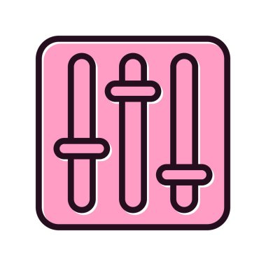 Dengeleyici. Web simgesi vektör illüstrasyonu