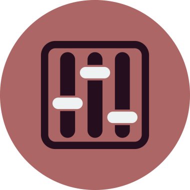 Dengeleyici. Web simgesi vektör illüstrasyonu