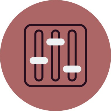 Dengeleyici. Web simgesi vektör illüstrasyonu