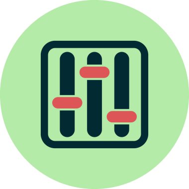 Dengeleyici. Web simgesi vektör illüstrasyonu