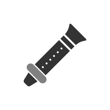 Flüt simgesinin vektör çizimi