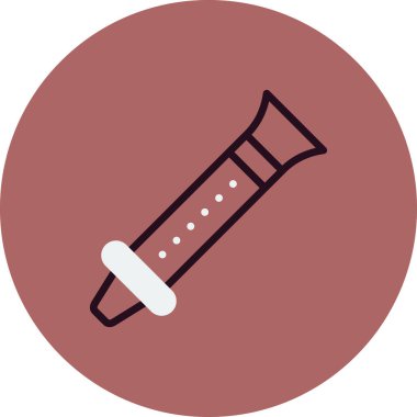 Flüt simgesinin vektör çizimi