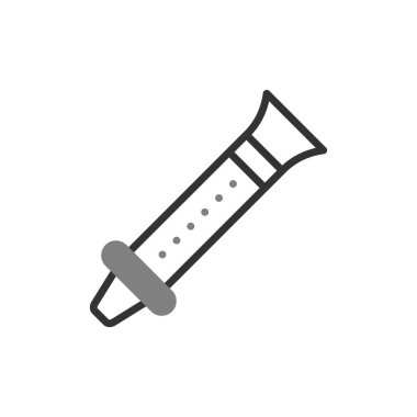 Flüt simgesinin vektör çizimi