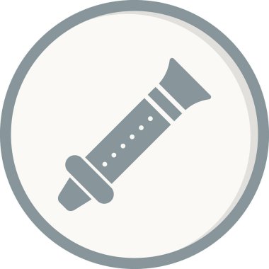 Flüt simgesinin vektör çizimi