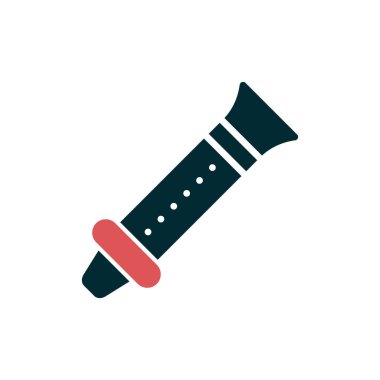 Flüt simgesinin vektör çizimi