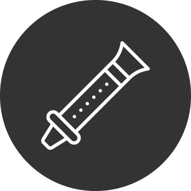 Flüt simgesinin vektör çizimi