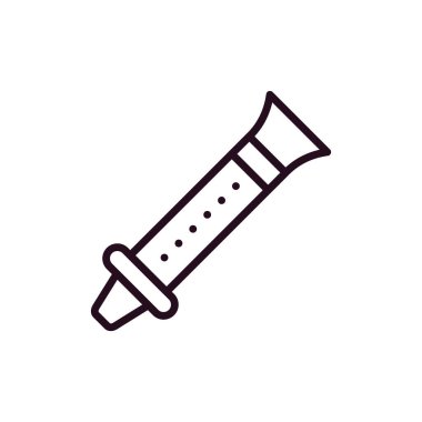 Flüt simgesinin vektör çizimi