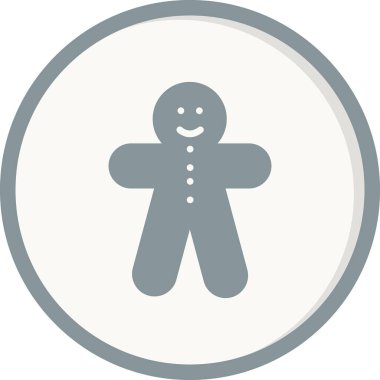 Zencefilli bisküvi. Web simgesi basit illüstrasyon