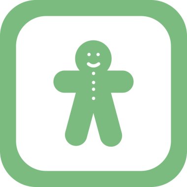 Zencefilli bisküvi. Web simgesi basit illüstrasyon