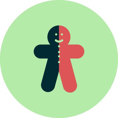 Zencefilli bisküvi. Web simgesi basit illüstrasyon