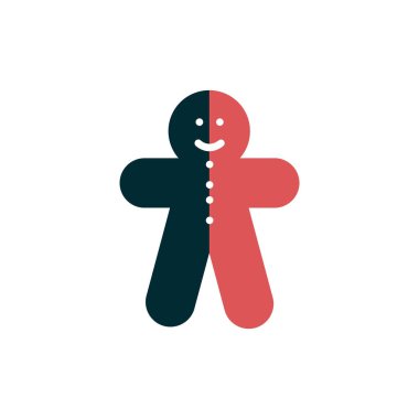 Zencefilli bisküvi. Web simgesi basit illüstrasyon